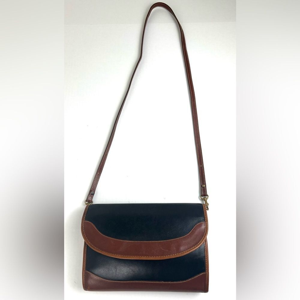 Vintage 90's Brahmin Crossbody/Clutch Leather Bag - Picture 10 of 14